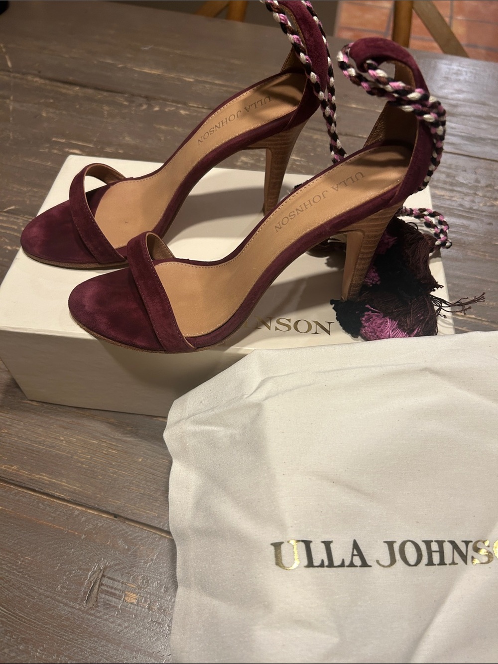 Ulla Johnson Reina Heel Bordeaux Suede